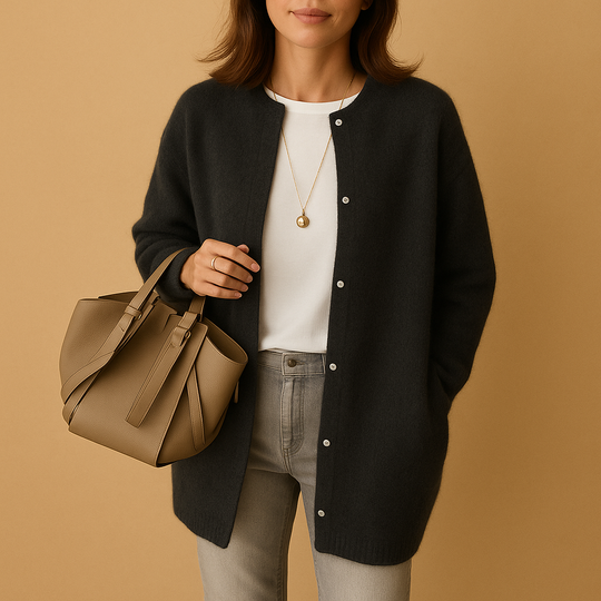 Women’s Buttoned Knit Cardigan – Lightweight & Versatile for Everyday Wear