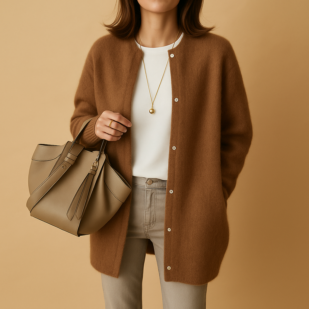 Women’s Buttoned Knit Cardigan – Lightweight & Versatile for Everyday Wear