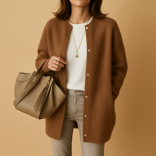 Women’s Buttoned Knit Cardigan – Lightweight & Versatile for Everyday Wear