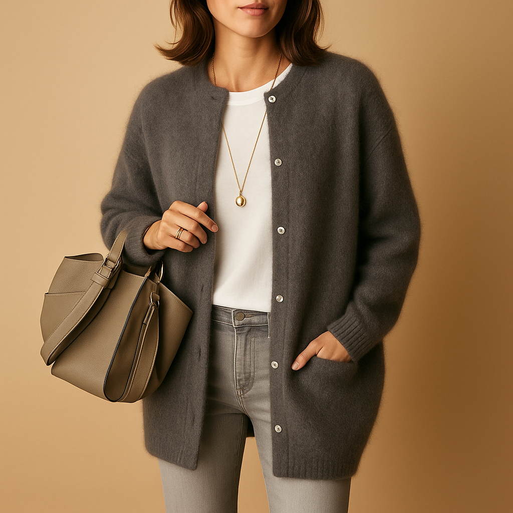 Women’s Buttoned Knit Cardigan – Lightweight & Versatile for Everyday Wear
