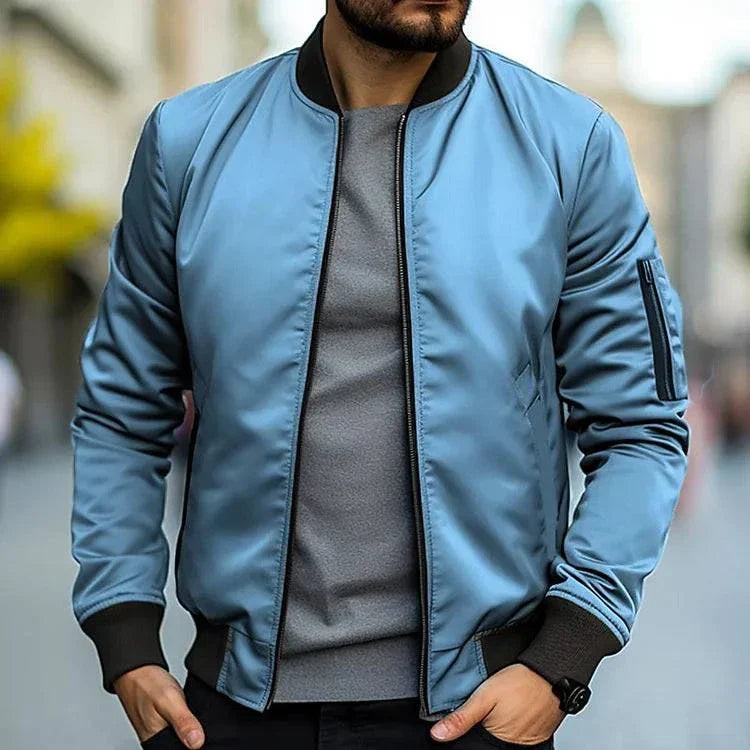 Men's Zip-Up Bomber Jacket | Classic Everyday Style