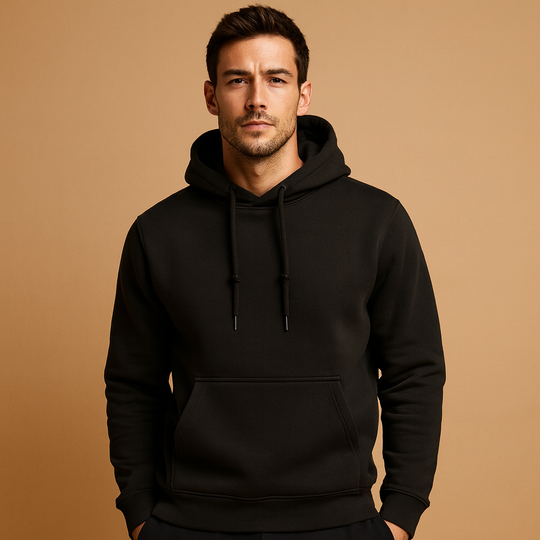 Men's Drawstring Hoodie — Relaxed Fit Casual Everyday Sweatshirt