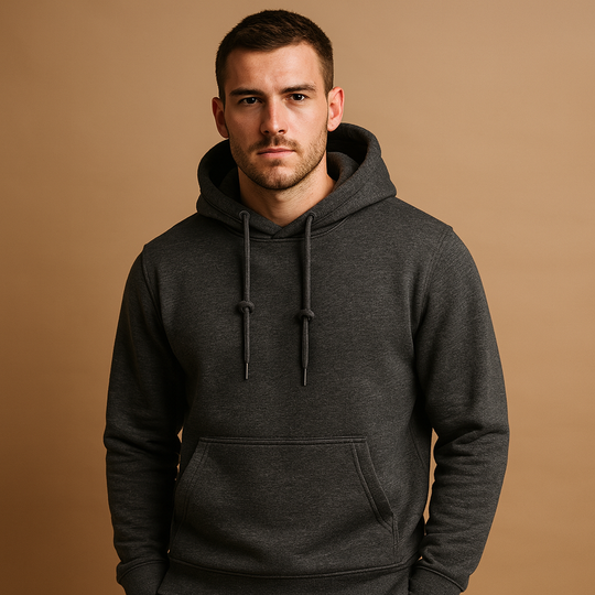 Men's Drawstring Hoodie — Relaxed Fit Casual Everyday Sweatshirt