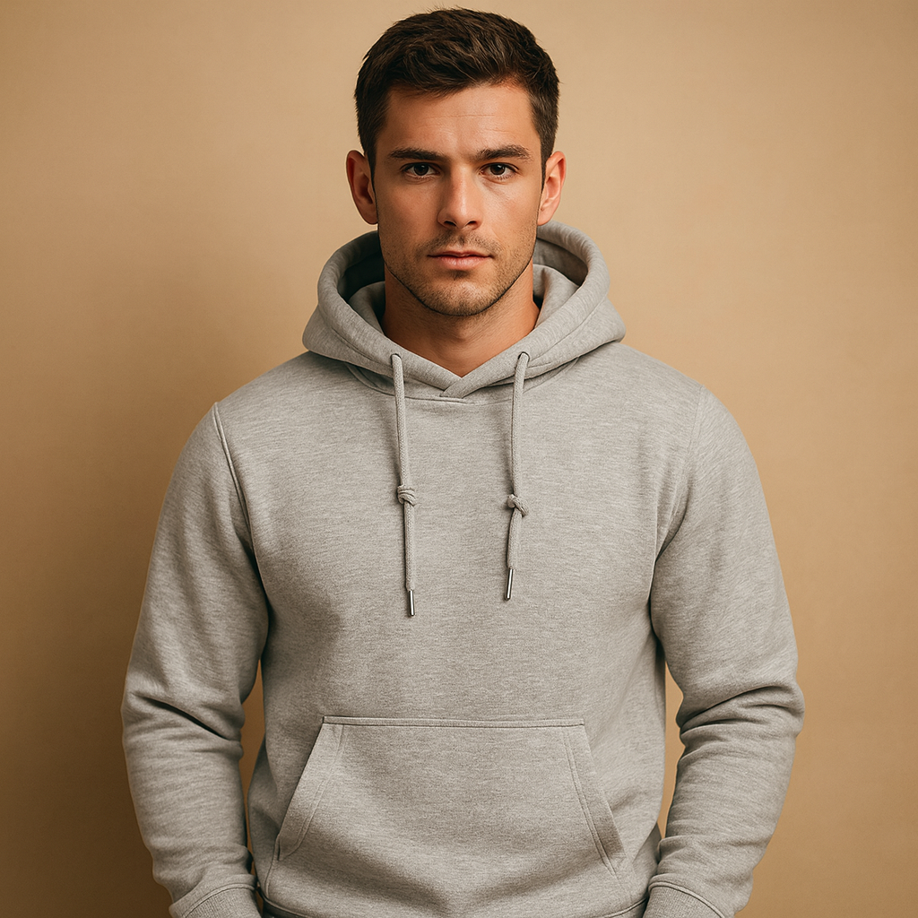 Men's Drawstring Hoodie — Relaxed Fit Casual Everyday Sweatshirt