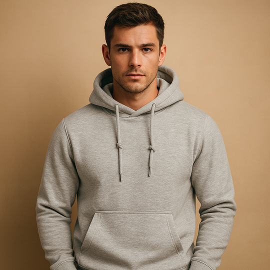 Men's Drawstring Hoodie — Relaxed Fit Casual Everyday Sweatshirt