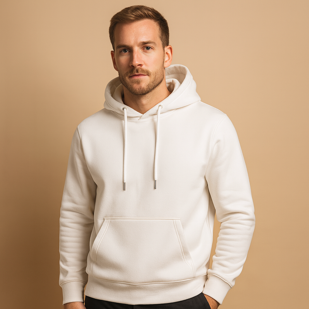 Men's Drawstring Hoodie — Relaxed Fit Casual Everyday Sweatshirt