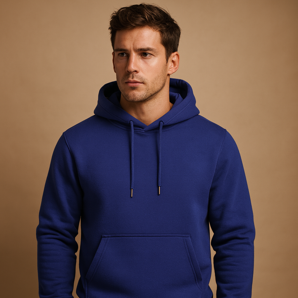 Men's Drawstring Hoodie — Relaxed Fit Casual Everyday Sweatshirt