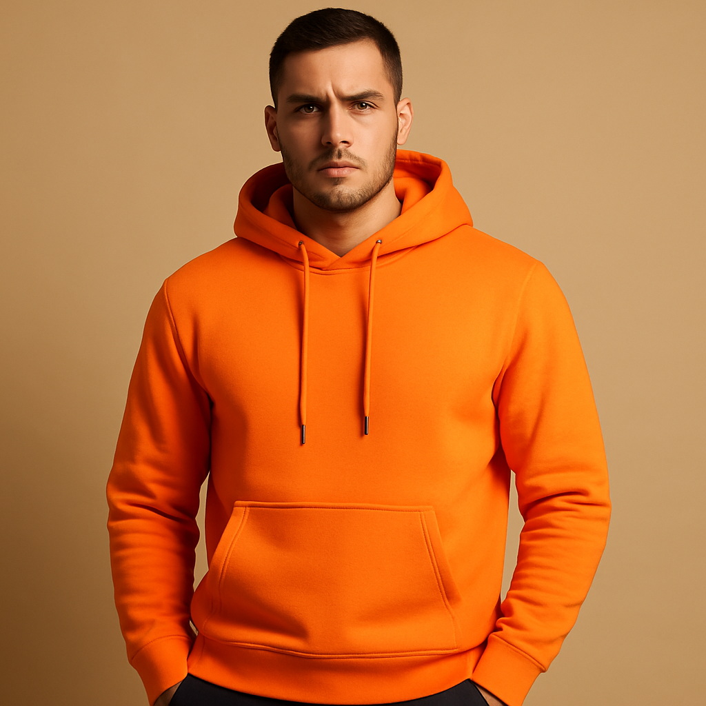 Men's Drawstring Hoodie — Relaxed Fit Casual Everyday Sweatshirt