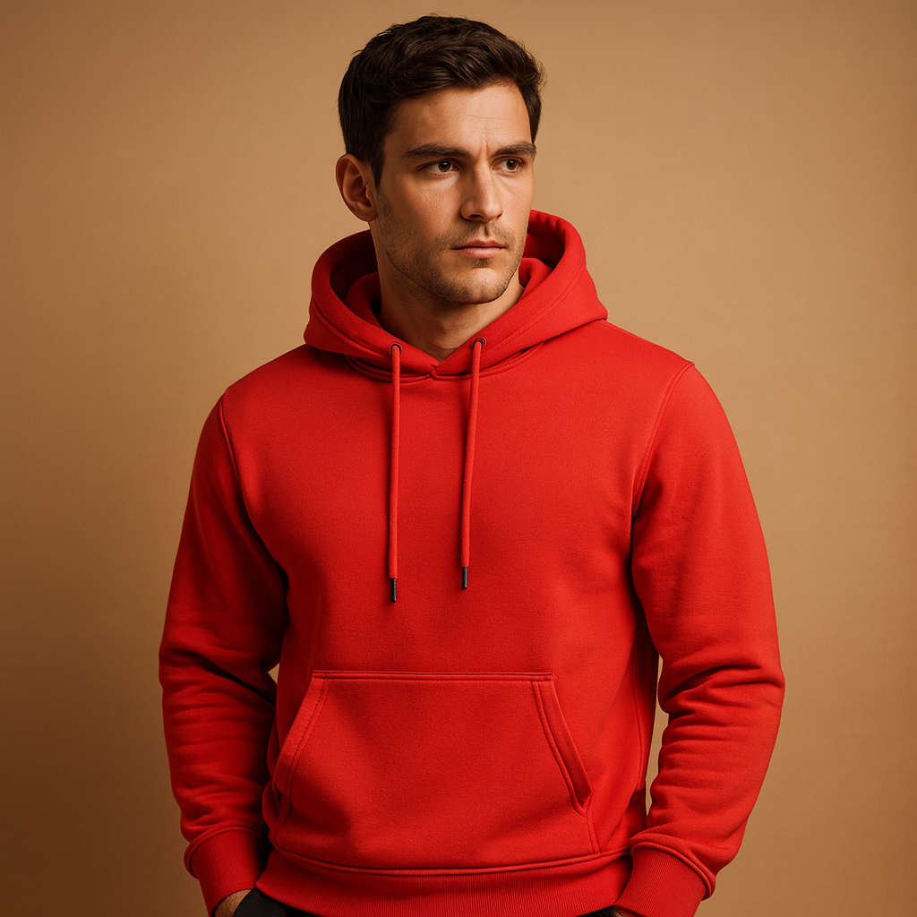 Men's Drawstring Hoodie — Relaxed Fit Casual Everyday Sweatshirt