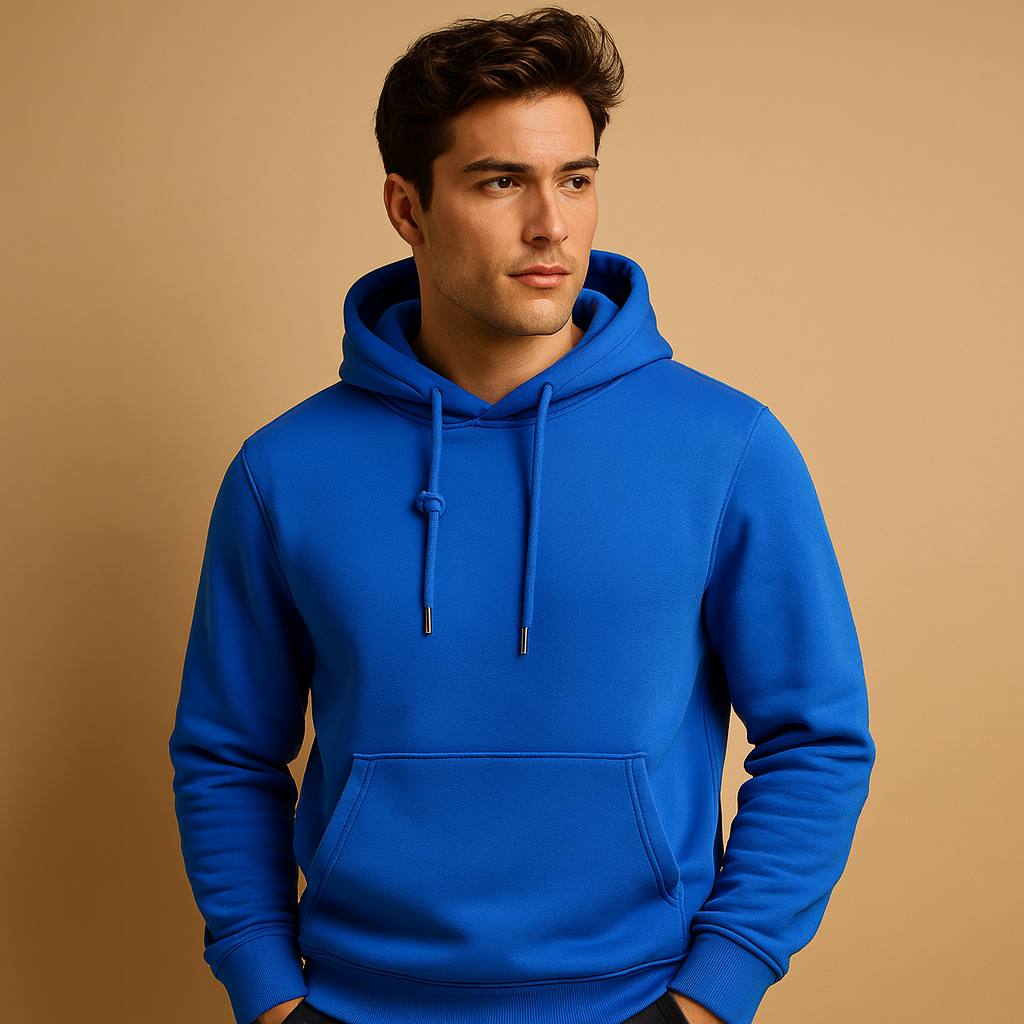 Men's Drawstring Hoodie — Relaxed Fit Casual Everyday Sweatshirt