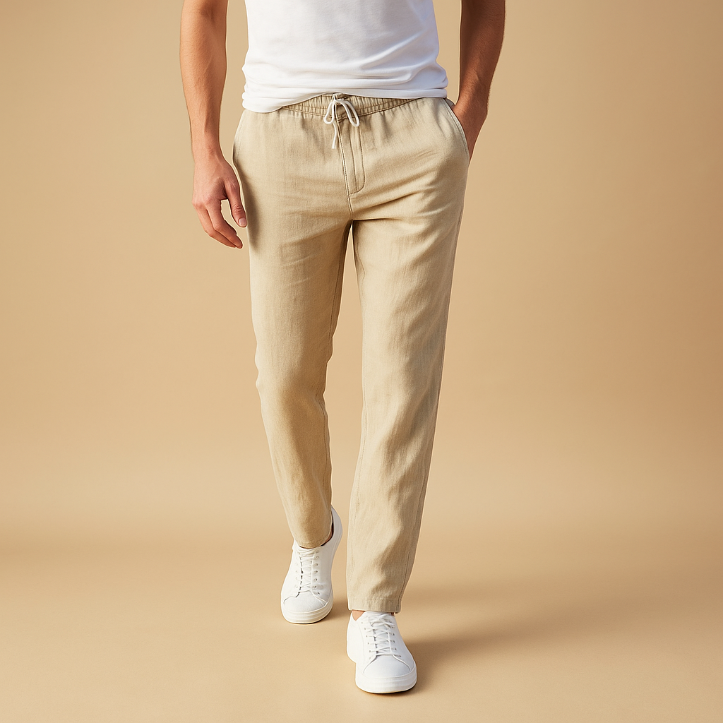 Men’s Casual Pants with Elastic Waistband – Lightweight & Everyday Comfort