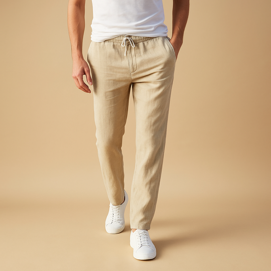 Men’s Casual Pants with Elastic Waistband – Lightweight & Everyday Comfort
