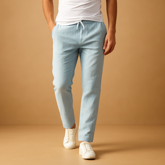 Men’s Casual Pants with Elastic Waistband – Lightweight & Everyday Comfort