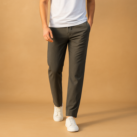 Men’s Casual Pants with Elastic Waistband – Lightweight & Everyday Comfort