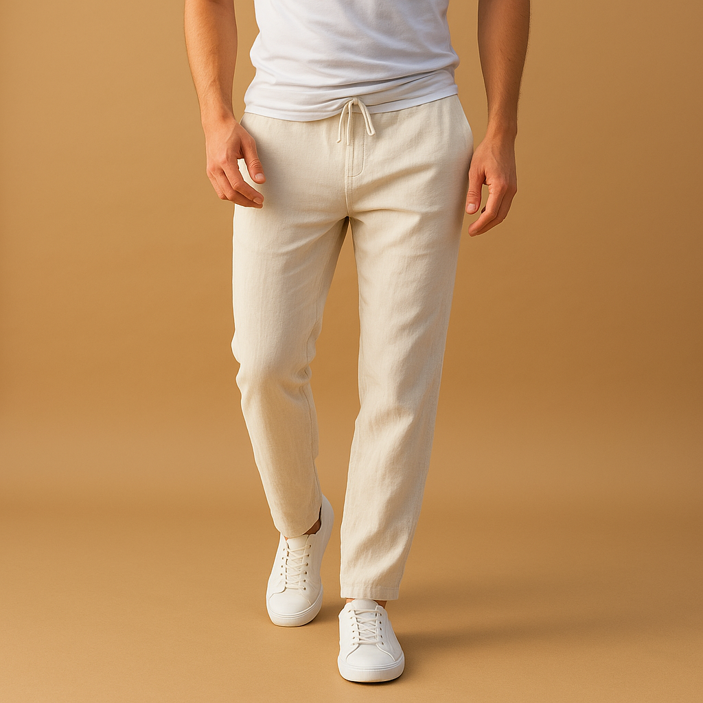 Men’s Casual Pants with Elastic Waistband – Lightweight & Everyday Comfort