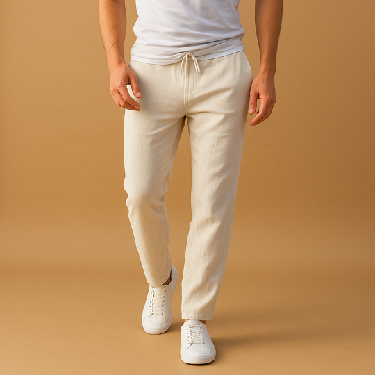 Men’s Casual Pants with Elastic Waistband – Lightweight & Everyday Comfort
