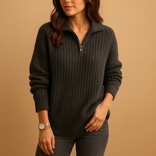 Women’s Half-Zip Pullover Sweater – Chic & Versatile for Everyday Wear