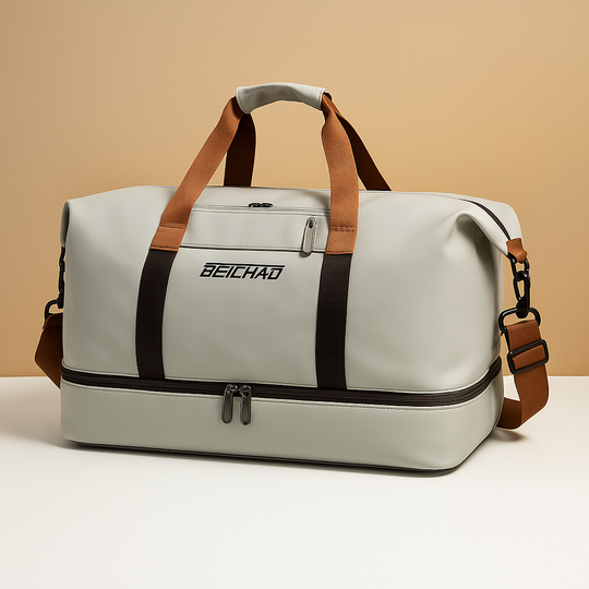 Water-Resistant Commuter Duffle Bag with Shoe Compartment – Organised Travel Carry