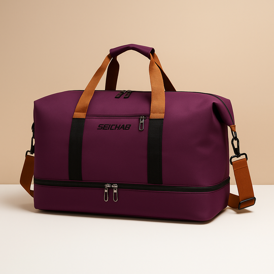 Water-Resistant Commuter Duffle Bag with Shoe Compartment – Organised Travel Carry