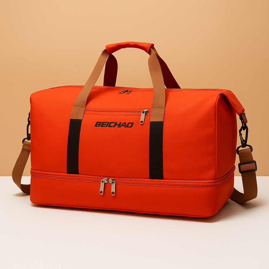 Water-Resistant Commuter Duffle Bag with Shoe Compartment – Organised Travel Carry