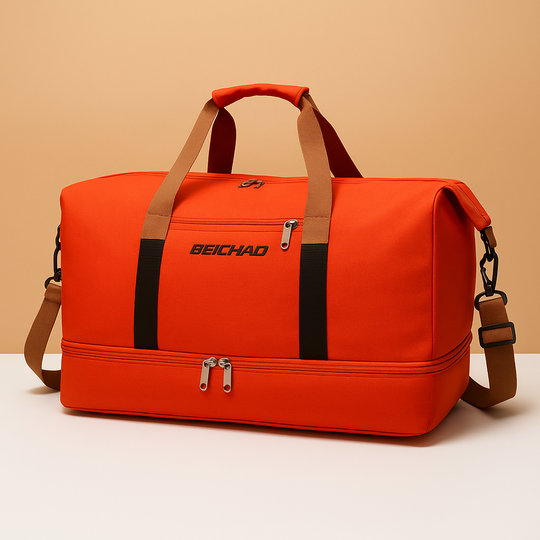 Water-Resistant Commuter Duffle Bag with Shoe Compartment – Organised Travel Carry