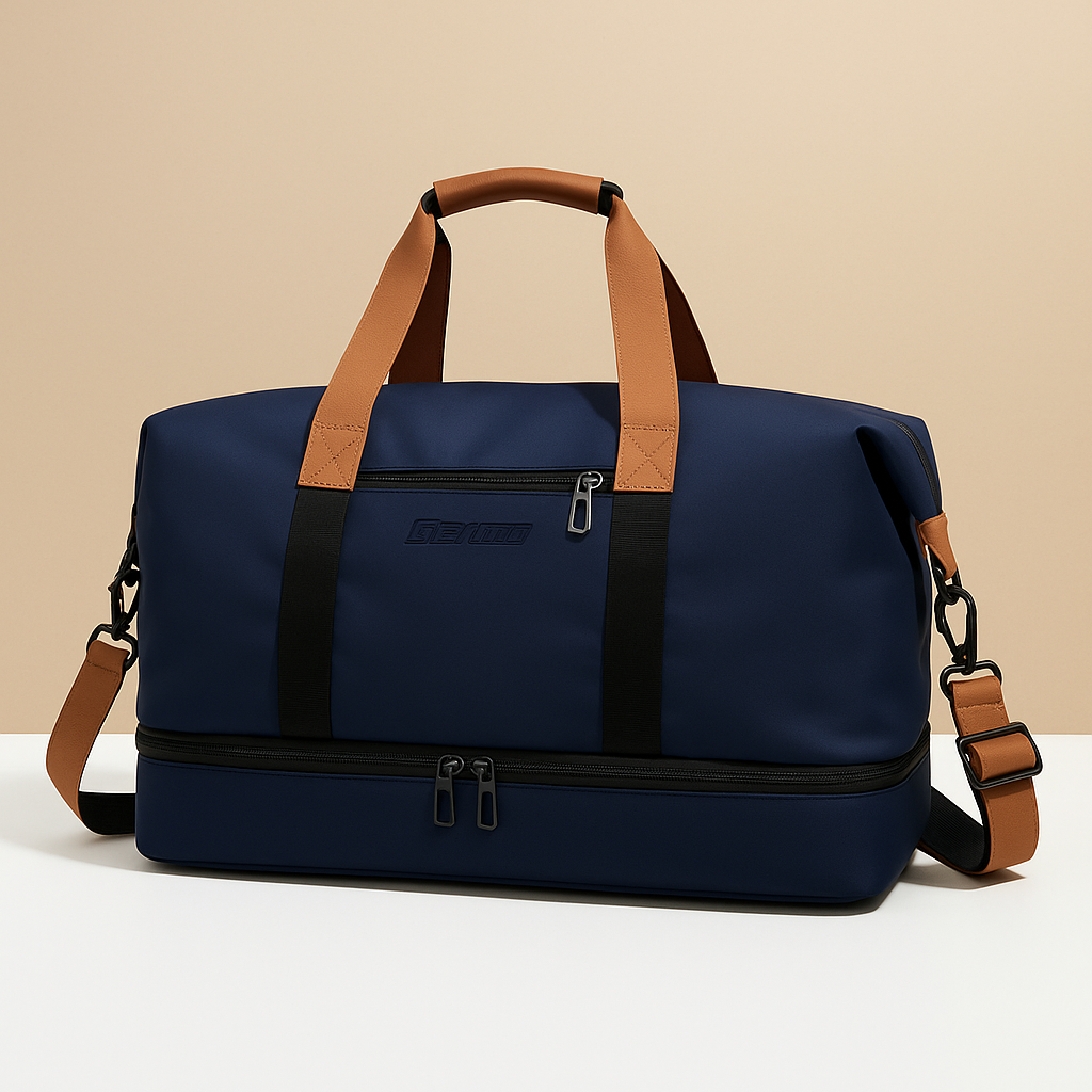 Water-Resistant Commuter Duffle Bag with Shoe Compartment – Organised Travel Carry