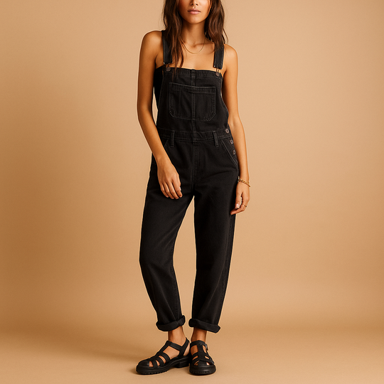 Women’s Denim Dungaree with Adjustable Straps – Relaxed & Versatile Everyday Wear