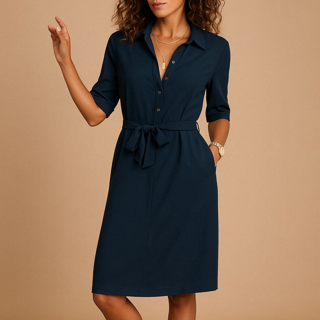 Women’s Elegant Modern Midi Dress – Comfortable & Versatile for Everyday Wear