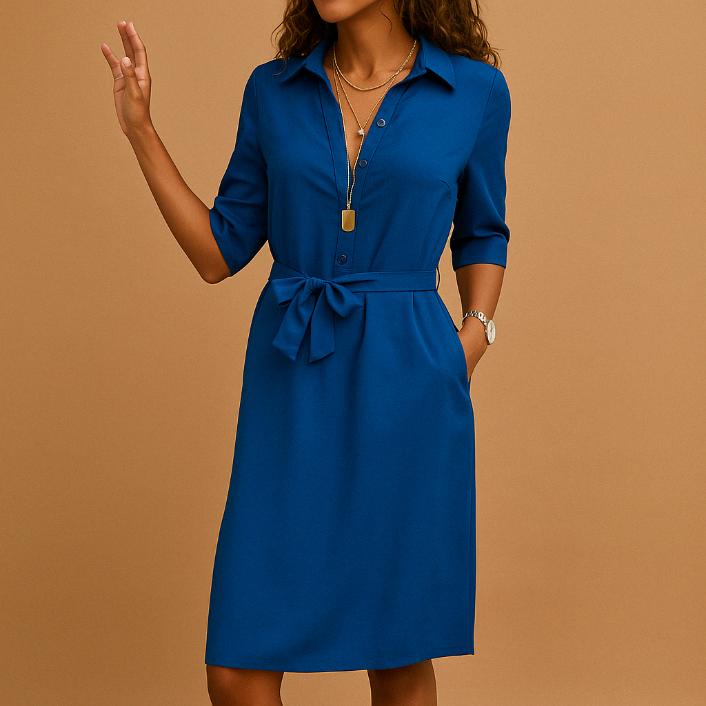 Women’s Elegant Modern Midi Dress – Comfortable & Versatile for Everyday Wear