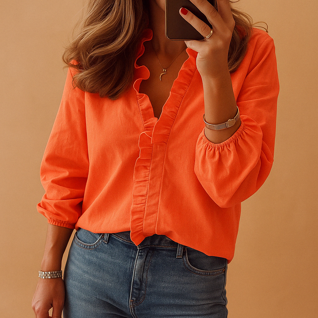 Women's Ruffle Blouse | Elegant Detail for Work and Casual Wear