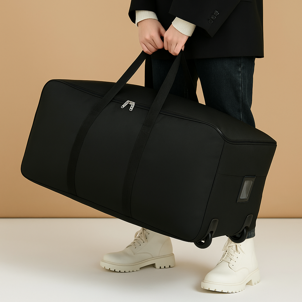 Expandable Travel Duffle Bag with Wheels – Large Capacity Rolling Carry