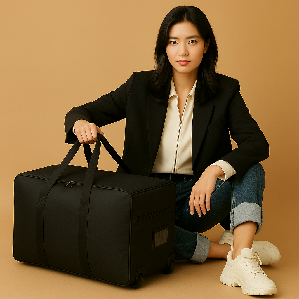 Expandable Travel Duffle Bag with Wheels – Large Capacity Rolling Carry