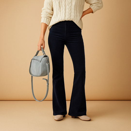 Women’s Flared Corduroy Pants – Retro Style & Comfortable Fit