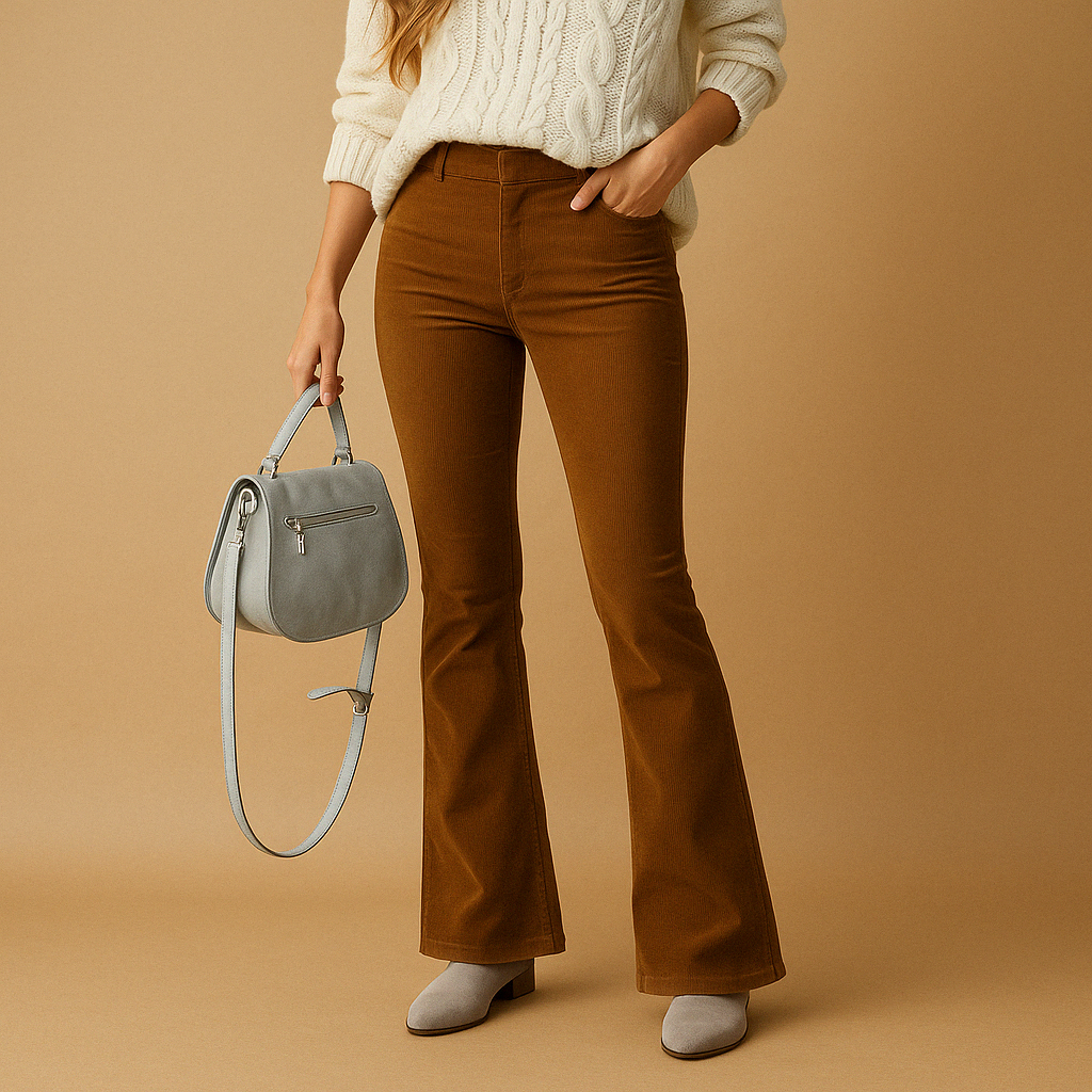 Women’s Flared Corduroy Pants – Retro Style & Comfortable Fit