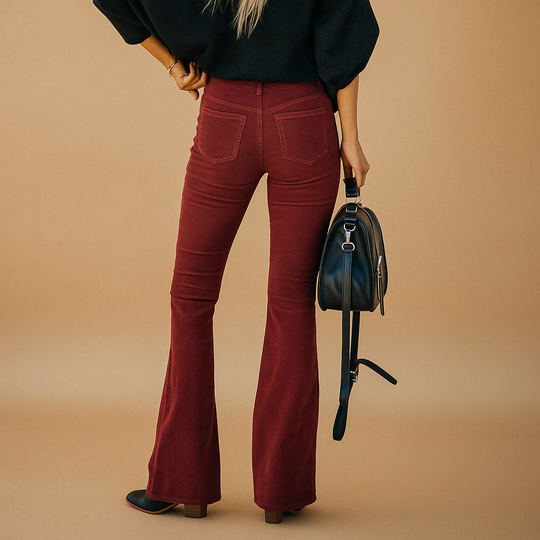 Women’s Flared Corduroy Pants – Retro Style & Comfortable Fit