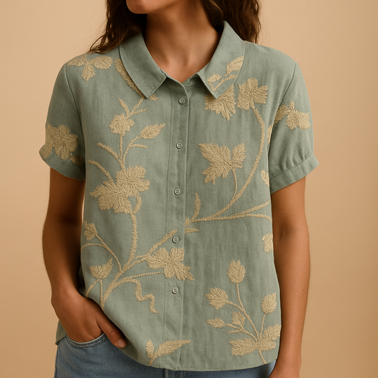 Women’s Floral Print Loose Blouse – Lightweight & Comfortable for Everyday Wear