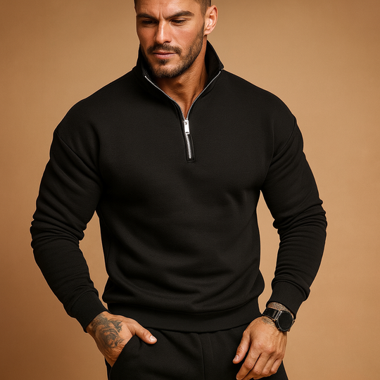 Men’s Half Zip Sweater – Versatile & Comfortable