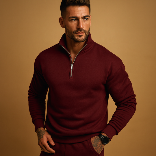 Men’s Half Zip Sweater – Versatile & Comfortable