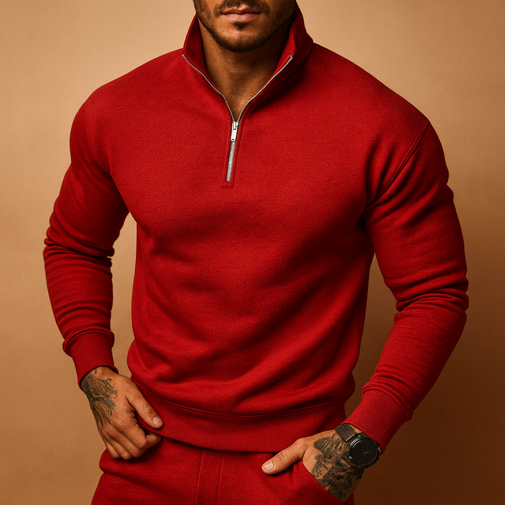Men’s Half Zip Sweater – Versatile & Comfortable
