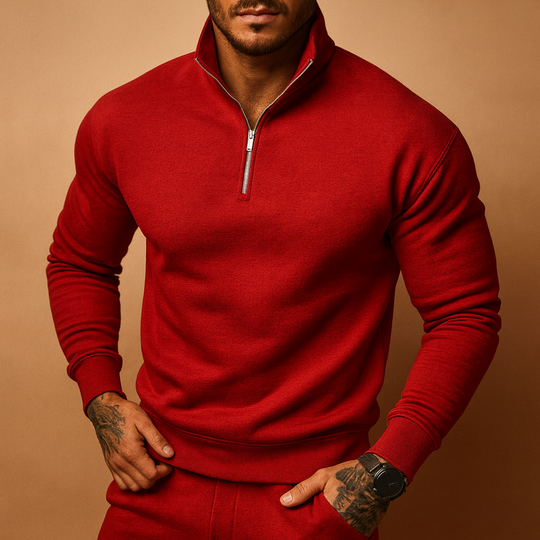 Men’s Half Zip Sweater – Versatile & Comfortable