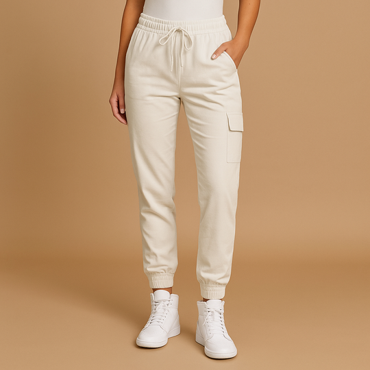 Women’s High-Waisted Slim Cargo Pants – Stretch & Modern Everyday Fit