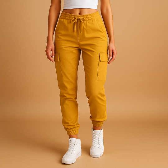 Women’s High-Waisted Slim Cargo Pants – Stretch & Modern Everyday Fit