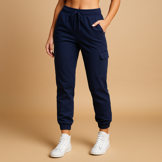Women’s High-Waisted Slim Cargo Pants – Stretch & Modern Everyday Fit