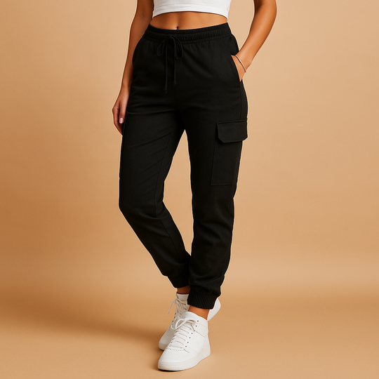 Women’s High-Waisted Slim Cargo Pants – Stretch & Modern Everyday Fit