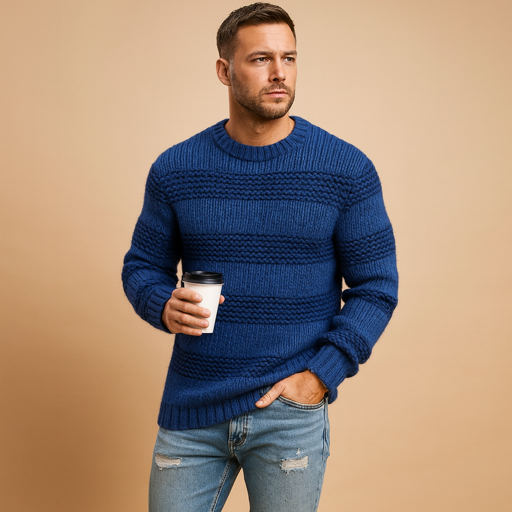 Men’s Knitted Norwegian Sweater – Classic Nordic Style