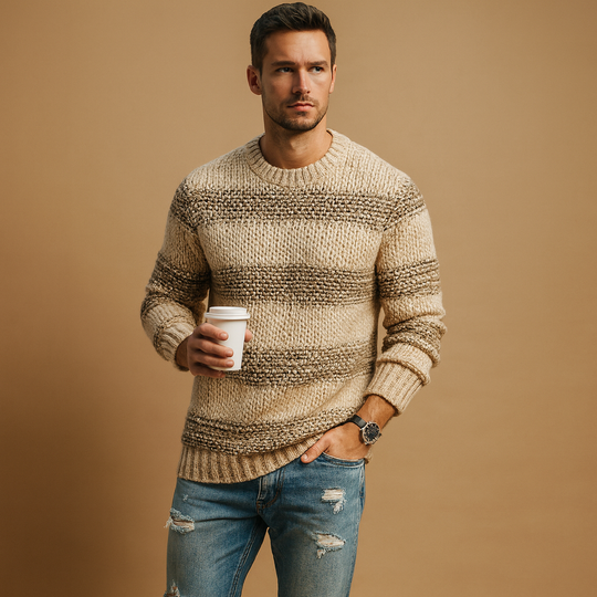 Men’s Knitted Norwegian Sweater – Classic Nordic Style