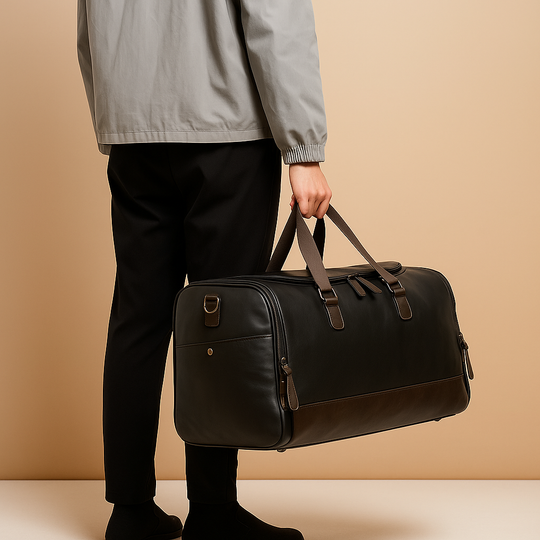 Leather Travel Duffle Bag with Compartments – Organised Everyday Carry