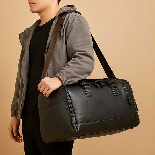Leather Travel Duffle Bag with Compartments – Organised Everyday Carry