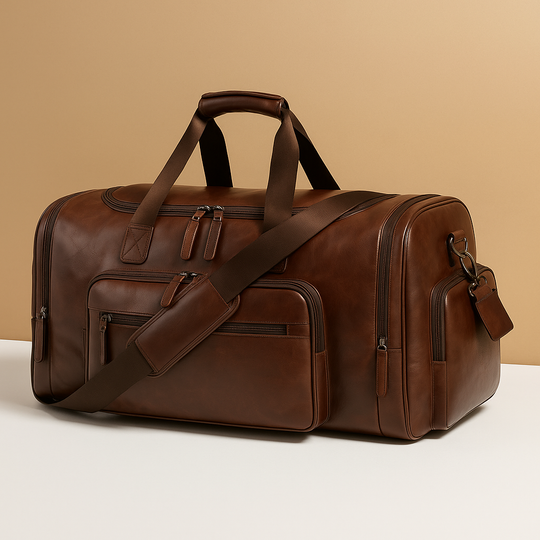 Leather Travel Duffle Bag with Compartments – Organised Everyday Carry