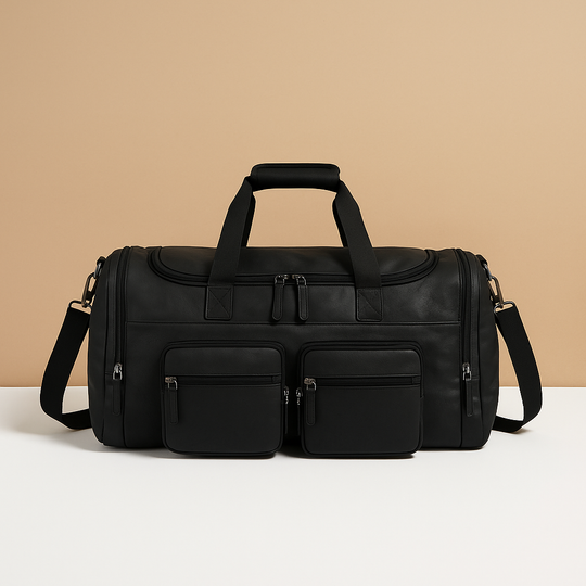 Leather Travel Duffle Bag with Compartments – Organised Everyday Carry